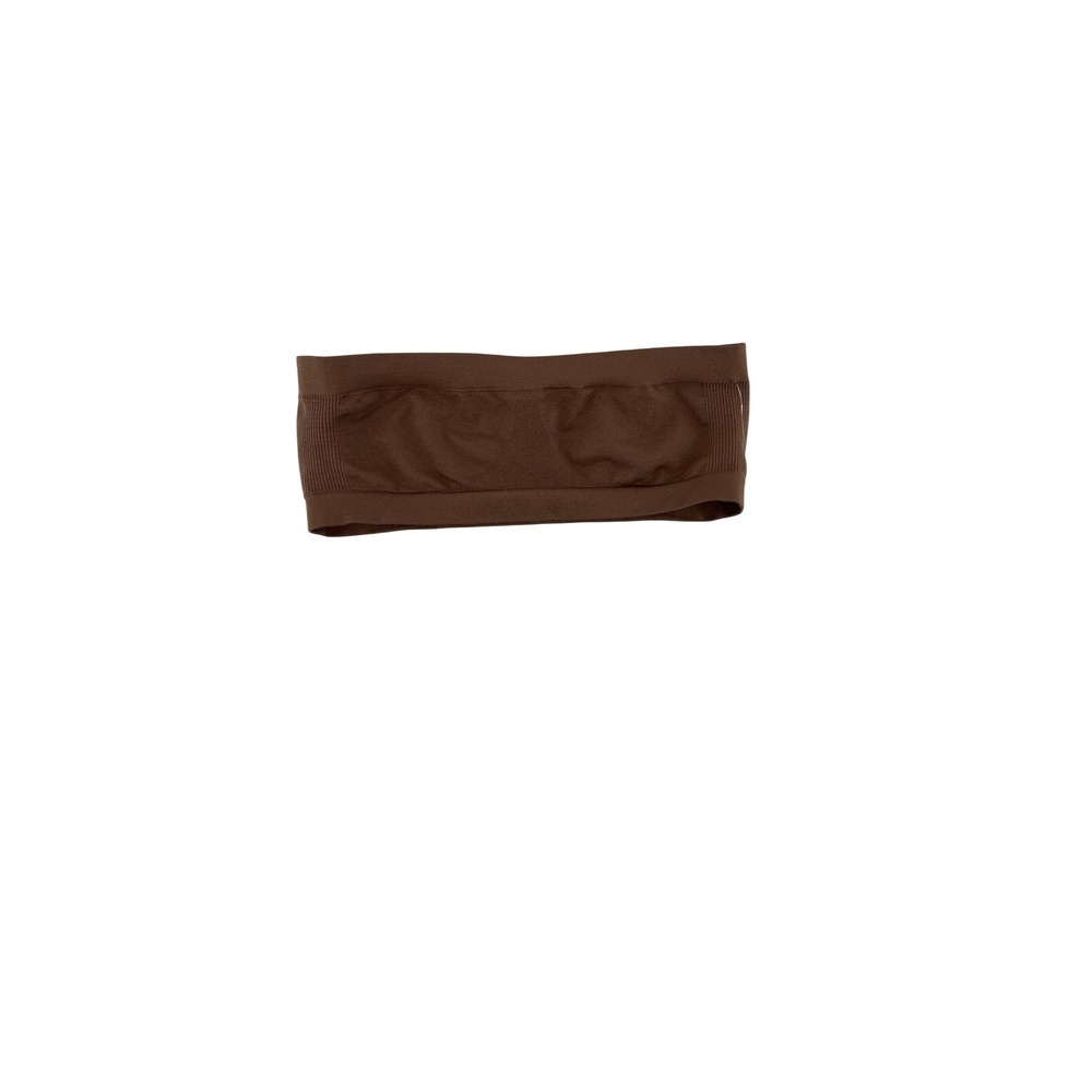 Nordstrom Brown Seamless Bandeau Bra Strapless Ribbed M/L NEW